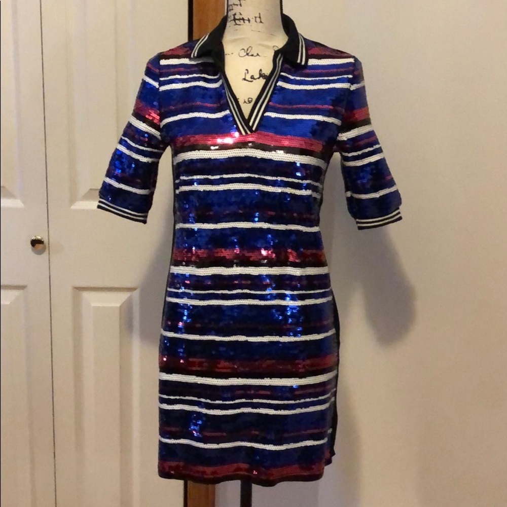 Sequin shirt dress